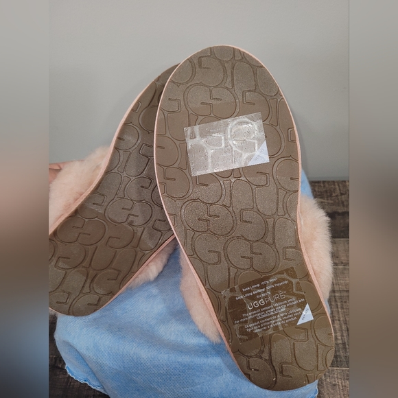 UGG scufette suntan Satin pink slippers size women's 6 - Picture 4 of 4